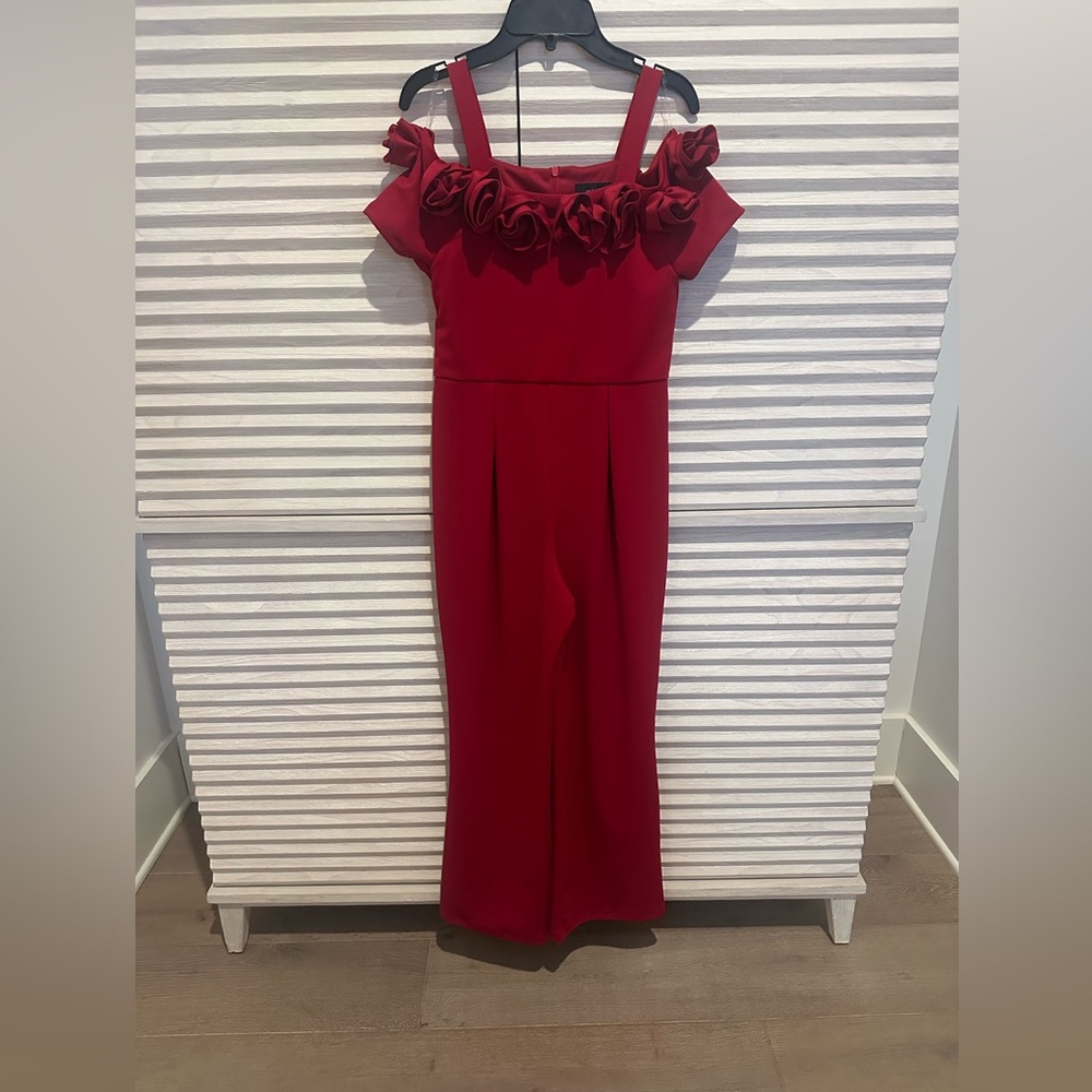 Elegant Red Kids Jumpsuit